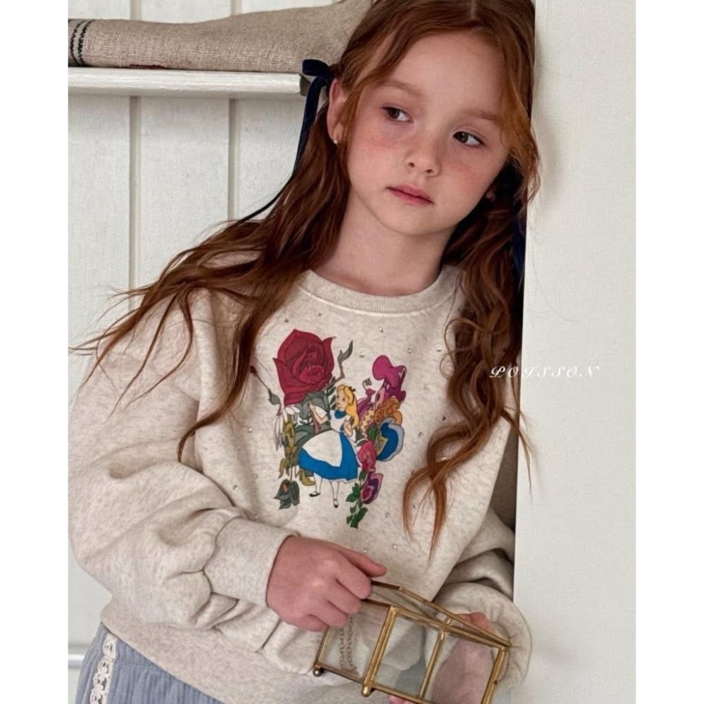 韓國兒童髮飾 Poisson品牌 冬季植絨蝴蝶結飄帶抓夾 女童髮夾-細節圖2