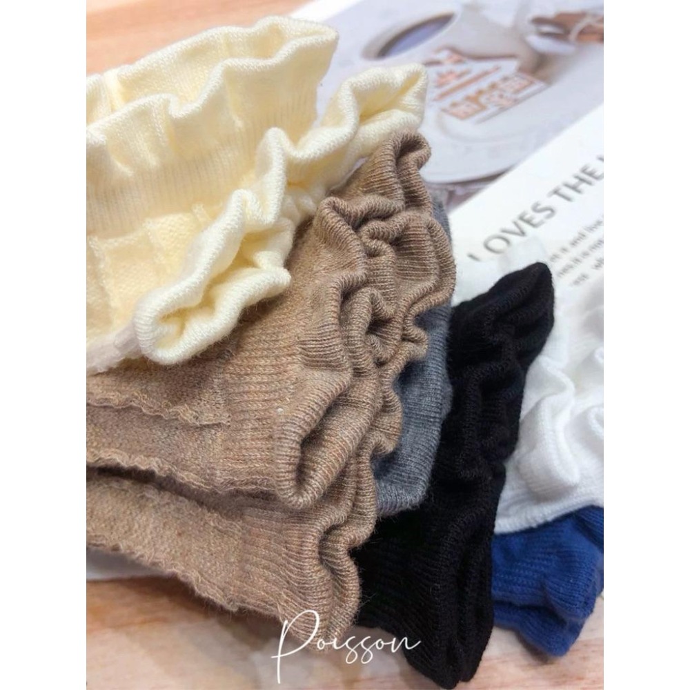 Poisson_korea🌟闆娘推薦選品⭐️韓國製蝴蝶結捲邊小腿襪 女襪-細節圖2