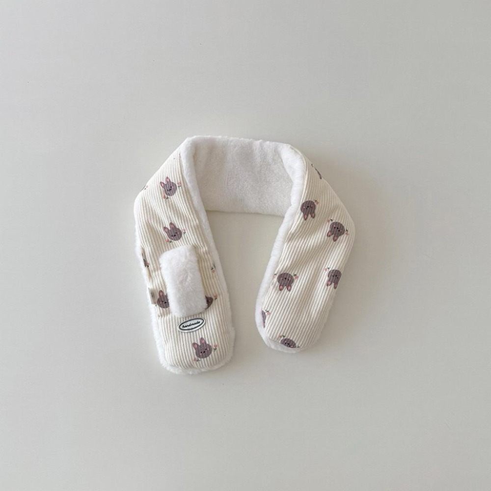 Poisson_korea韓國兒童保暖脖圍 冬季溫暖可愛厚毛絨圍巾 男女童圍巾-細節圖4