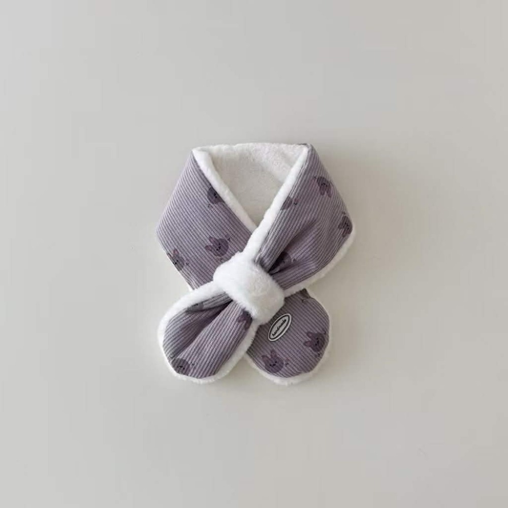 Poisson_korea韓國兒童保暖脖圍 冬季溫暖可愛厚毛絨圍巾 男女童圍巾-規格圖5