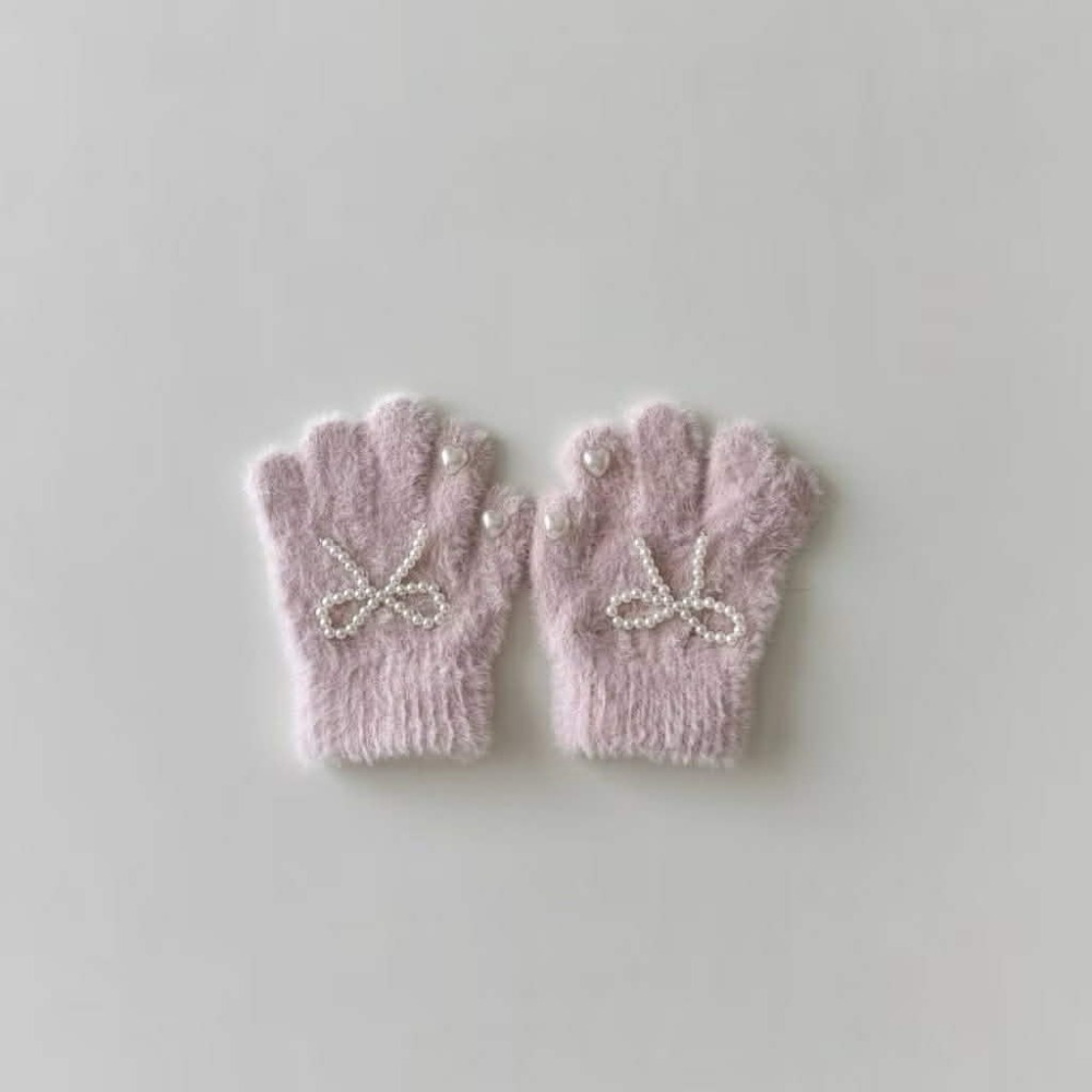 Poisson_korea韓國兒童保暖手套  可愛蝴蝶結愛心手套 女童手套-規格圖4