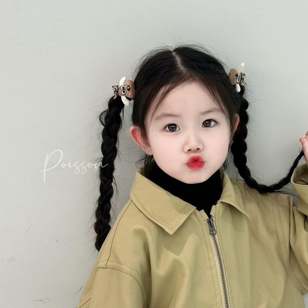 Poisson_korea韓國兒童髮飾 可愛牛仔小狗髮圈髮束 女童髮飾-細節圖3