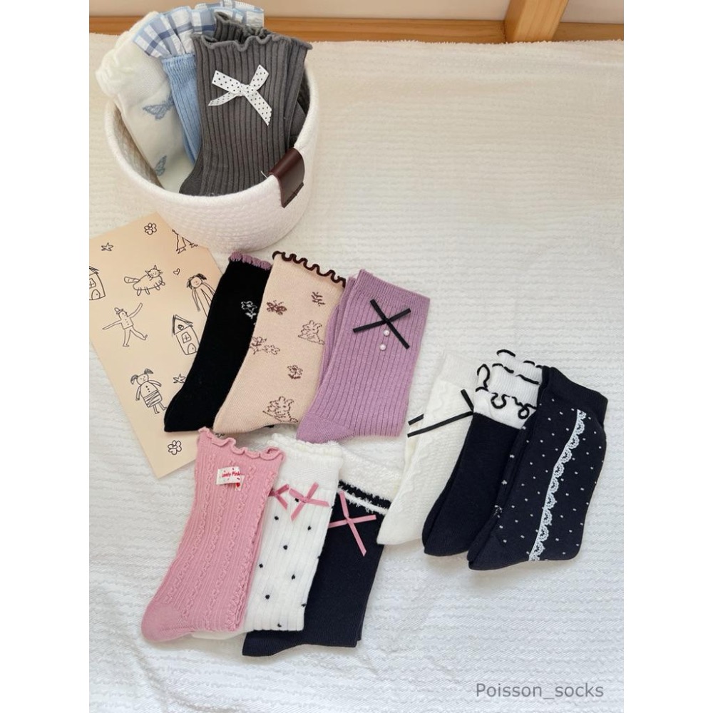 韓國童襪 v-bunny品牌2025秋季純綿可愛女童 3雙組-細節圖2