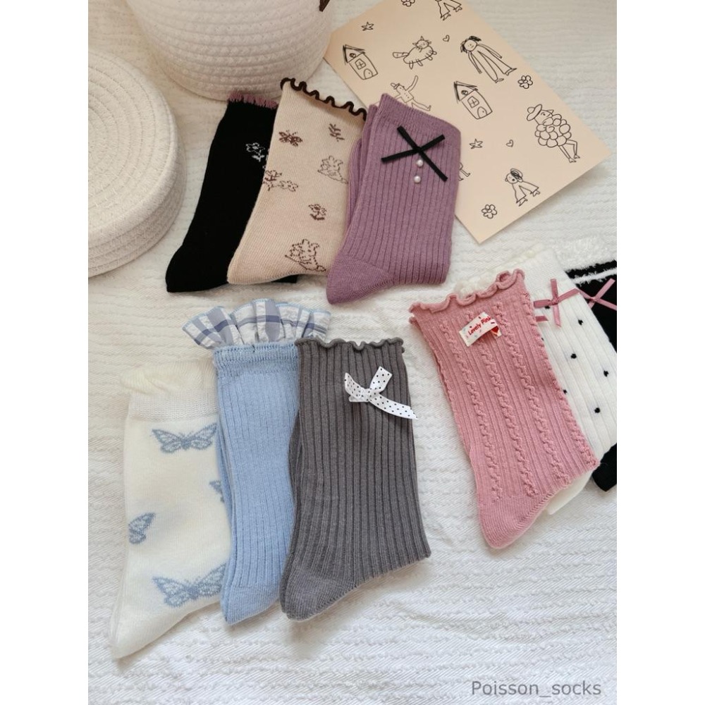 韓國童襪 v-bunny品牌2025秋季純綿可愛女童 3雙組-細節圖4