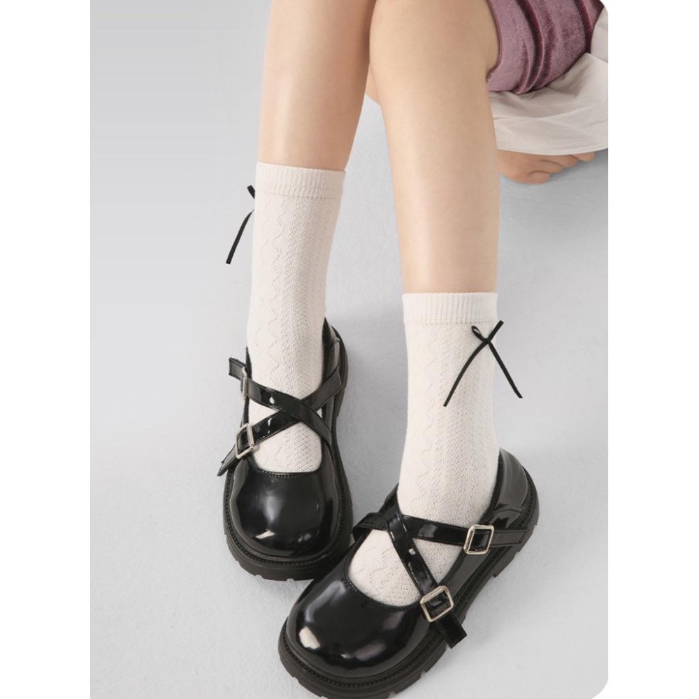 韓國童襪 v-bunny品牌2025秋季純綿可愛女童 3雙組-細節圖5