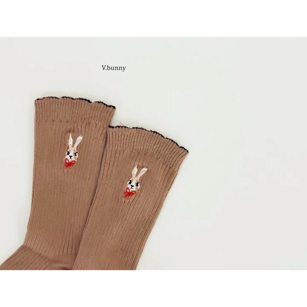 韓國童襪 v-bunny品牌2025秋季純綿可愛女童 3雙組-細節圖7