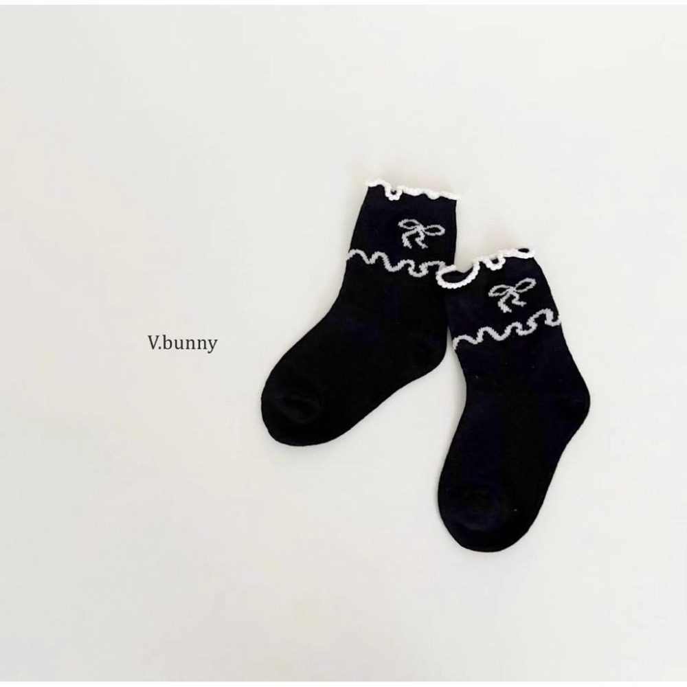 韓國童襪 v-bunny品牌2025新品 蝴蝶結女童襪組-細節圖4