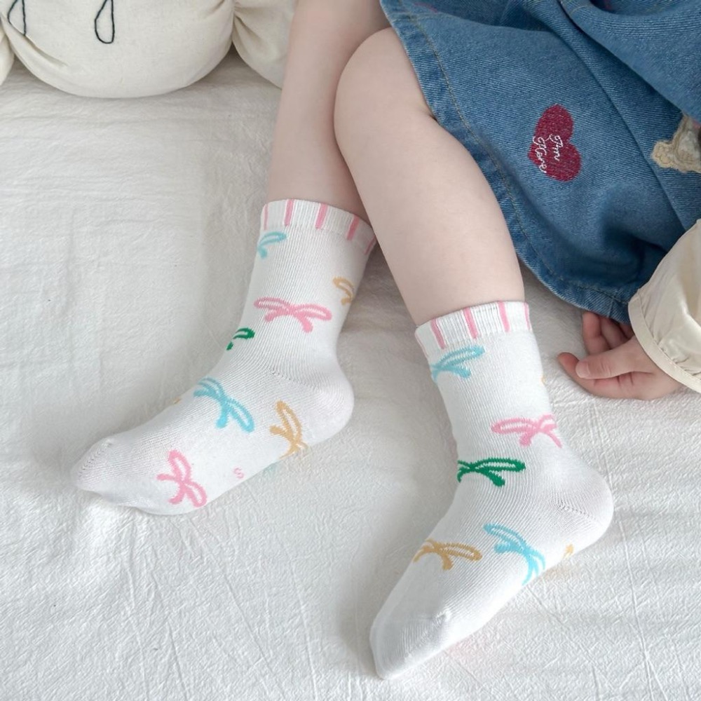 韓國童襪 v-bunny品牌2025新品 蝴蝶結女童襪組-細節圖6