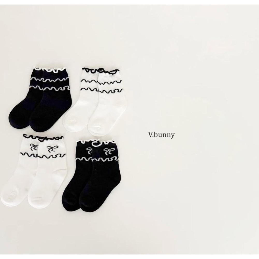 韓國童襪 v-bunny品牌2025新品 蝴蝶結女童襪組-細節圖7