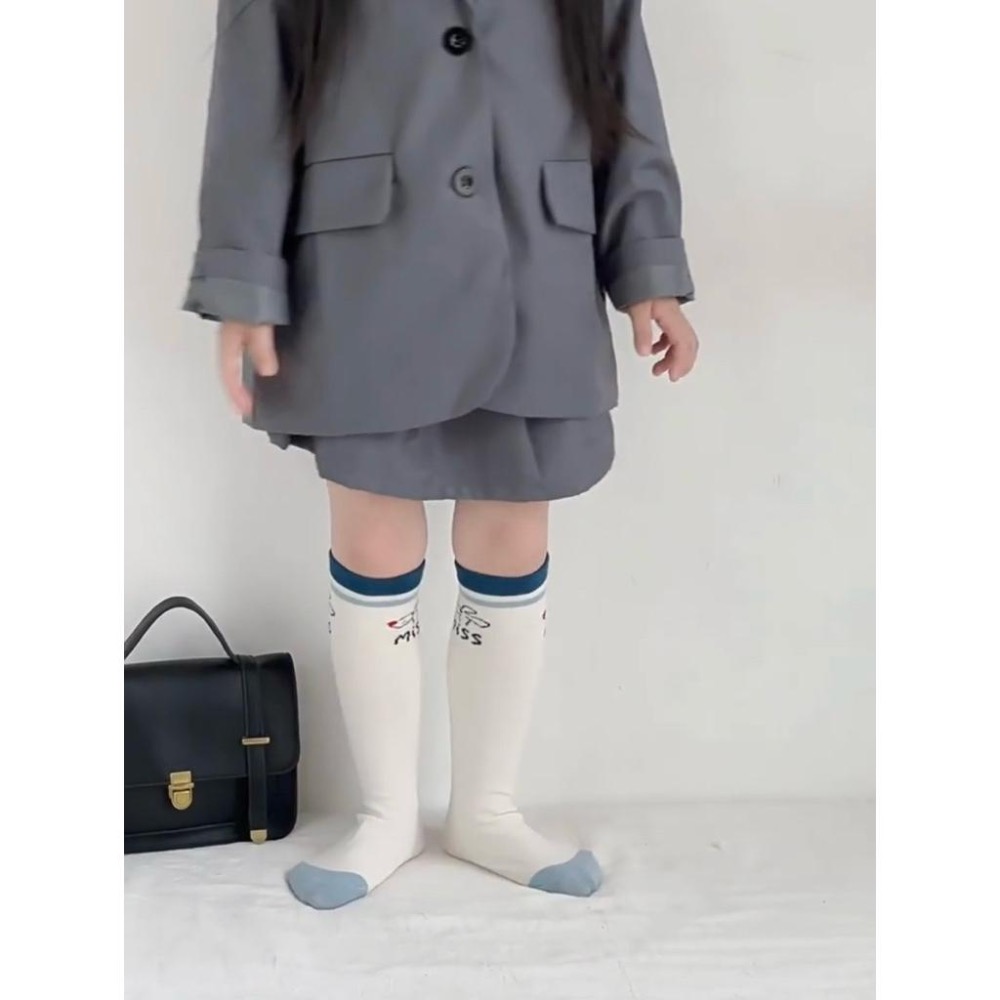 韓國童襪 v-bunny品牌2025新品 可愛小腿襪 長筒襪組-細節圖3