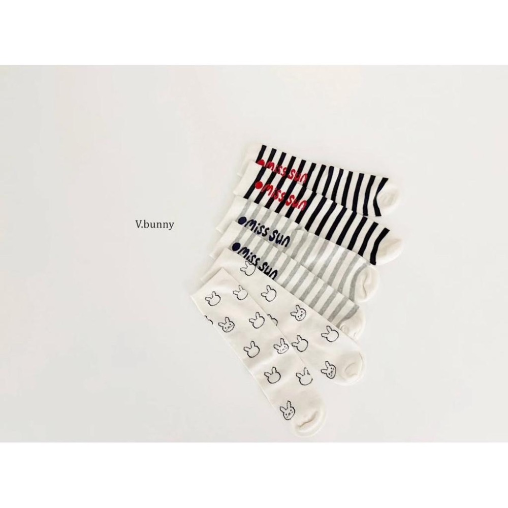 韓國童襪 v-bunny品牌2025新品 可愛小腿襪 長筒襪組-細節圖4