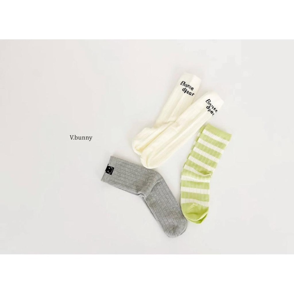 韓國童襪 v-bunny品牌2025新品 可愛小腿襪 長筒襪組-細節圖5