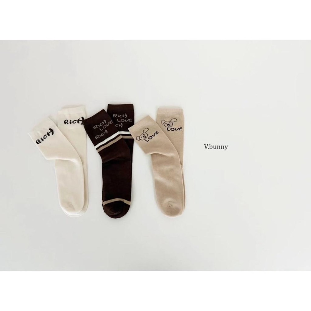 韓國童襪 v-bunny品牌2025新品 可愛小腿襪 長筒襪組-細節圖7