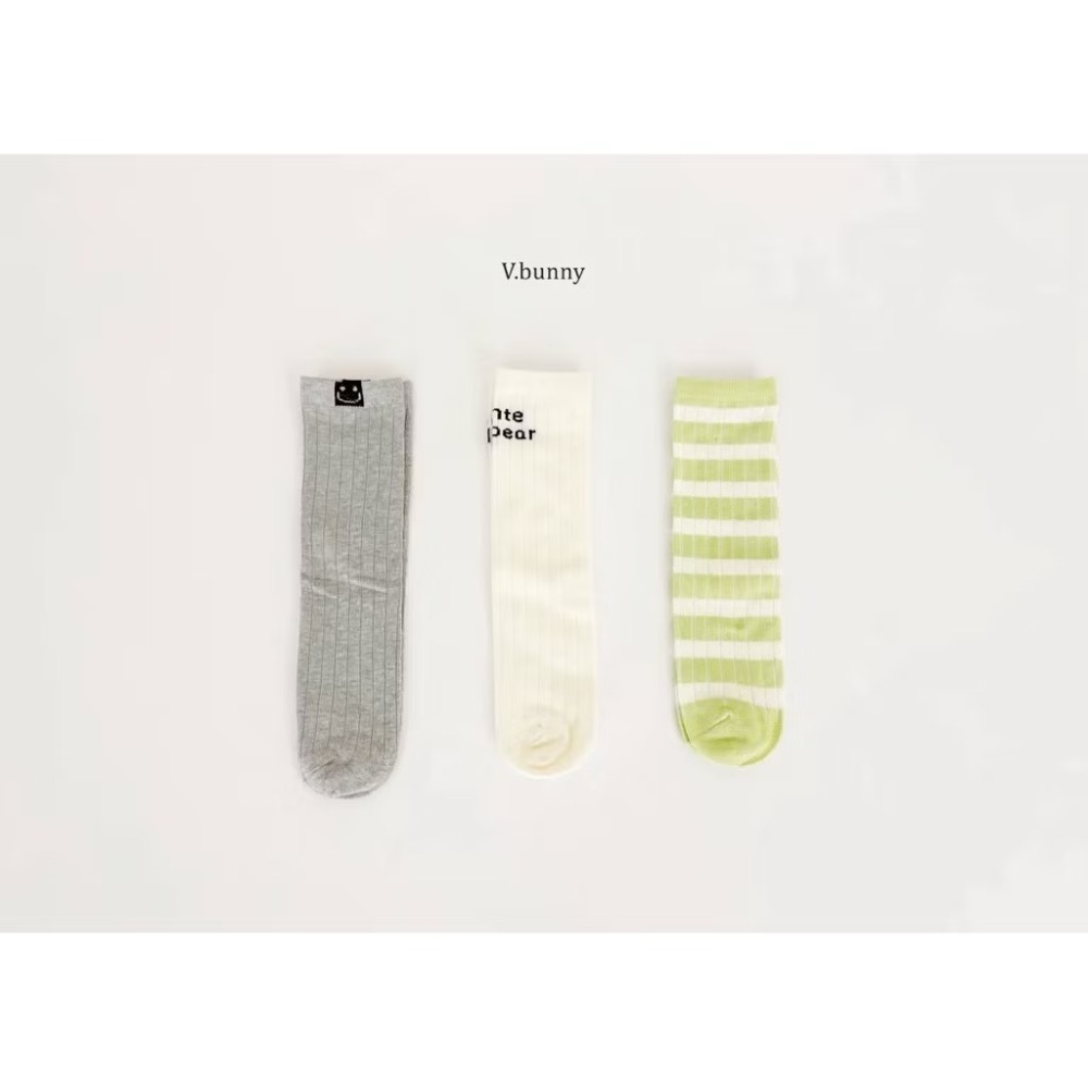 韓國童襪 v-bunny品牌2025新品 可愛小腿襪 長筒襪組-規格圖8