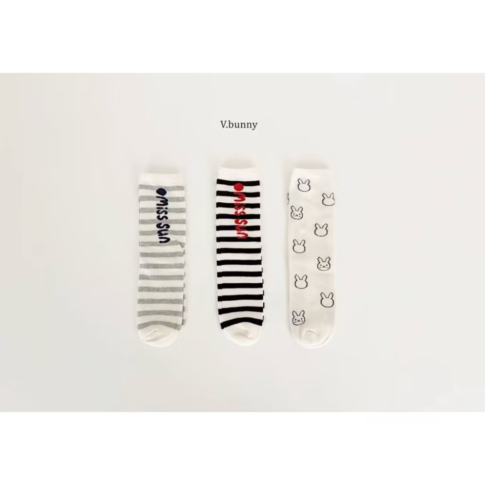 韓國童襪 v-bunny品牌2025新品 可愛小腿襪 長筒襪組-規格圖8