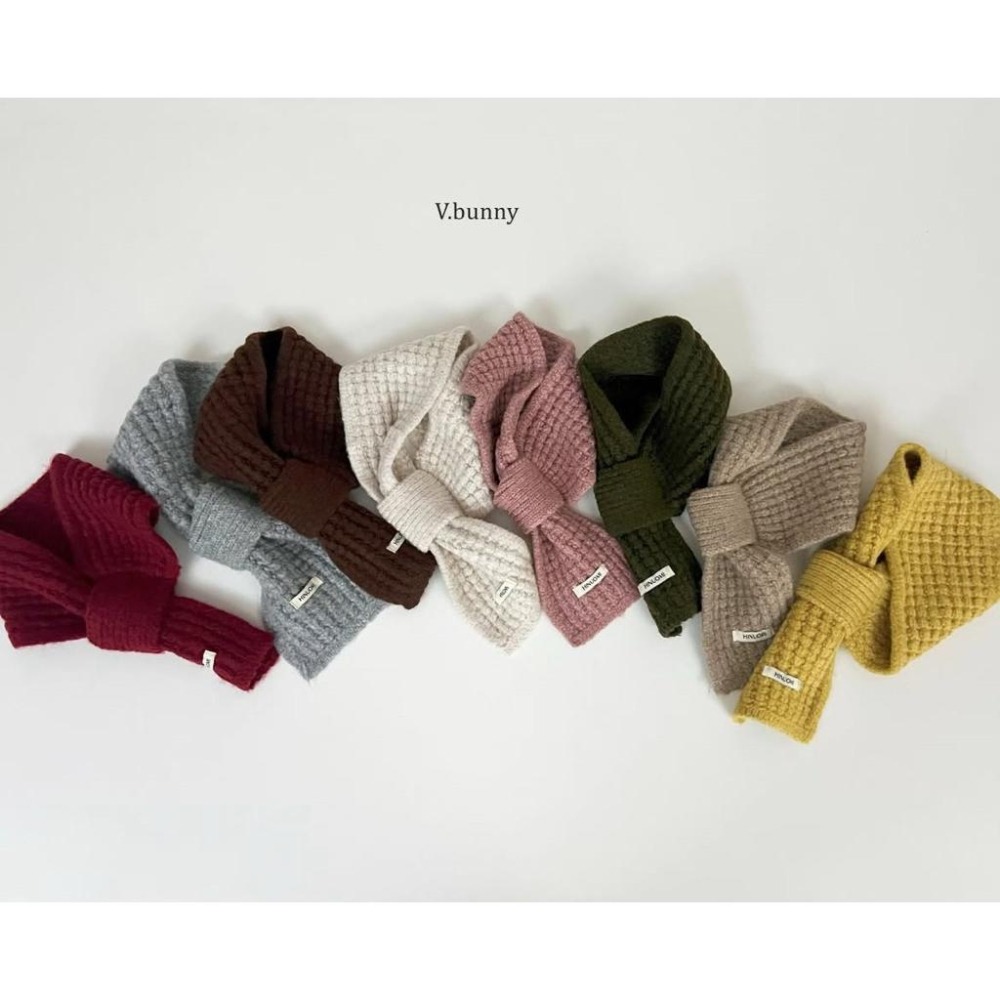 Poisson_korea韓國兒童圍巾 v-bunny品牌冬季百搭保暖圍巾 脖圍 男女童-細節圖2