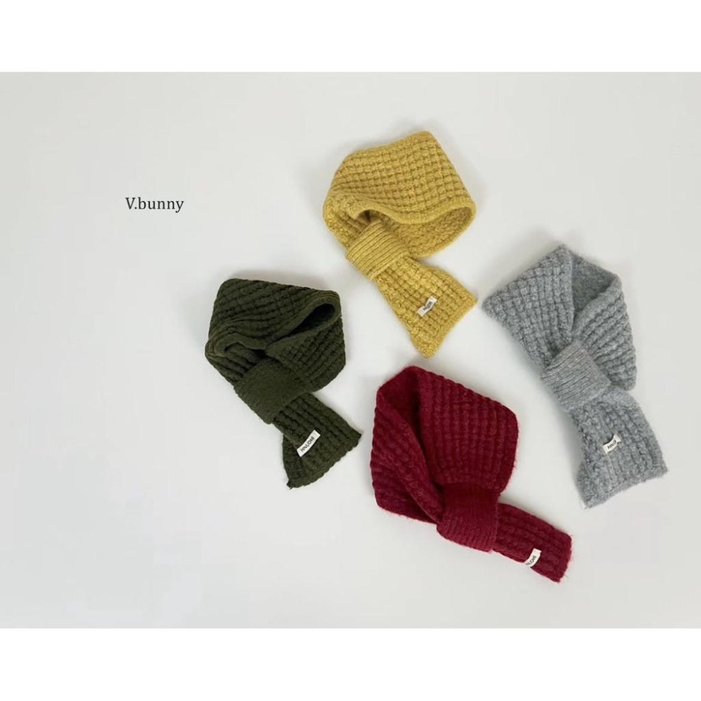 Poisson_korea韓國兒童圍巾 v-bunny品牌冬季百搭保暖圍巾 脖圍 男女童-細節圖4