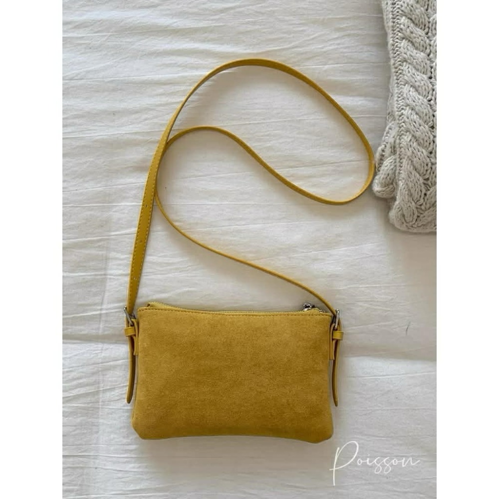 Poisson_korea🌟闆娘推薦選品🌟韓國實用麂皮絨小包 手機包 斜背包-規格圖9
