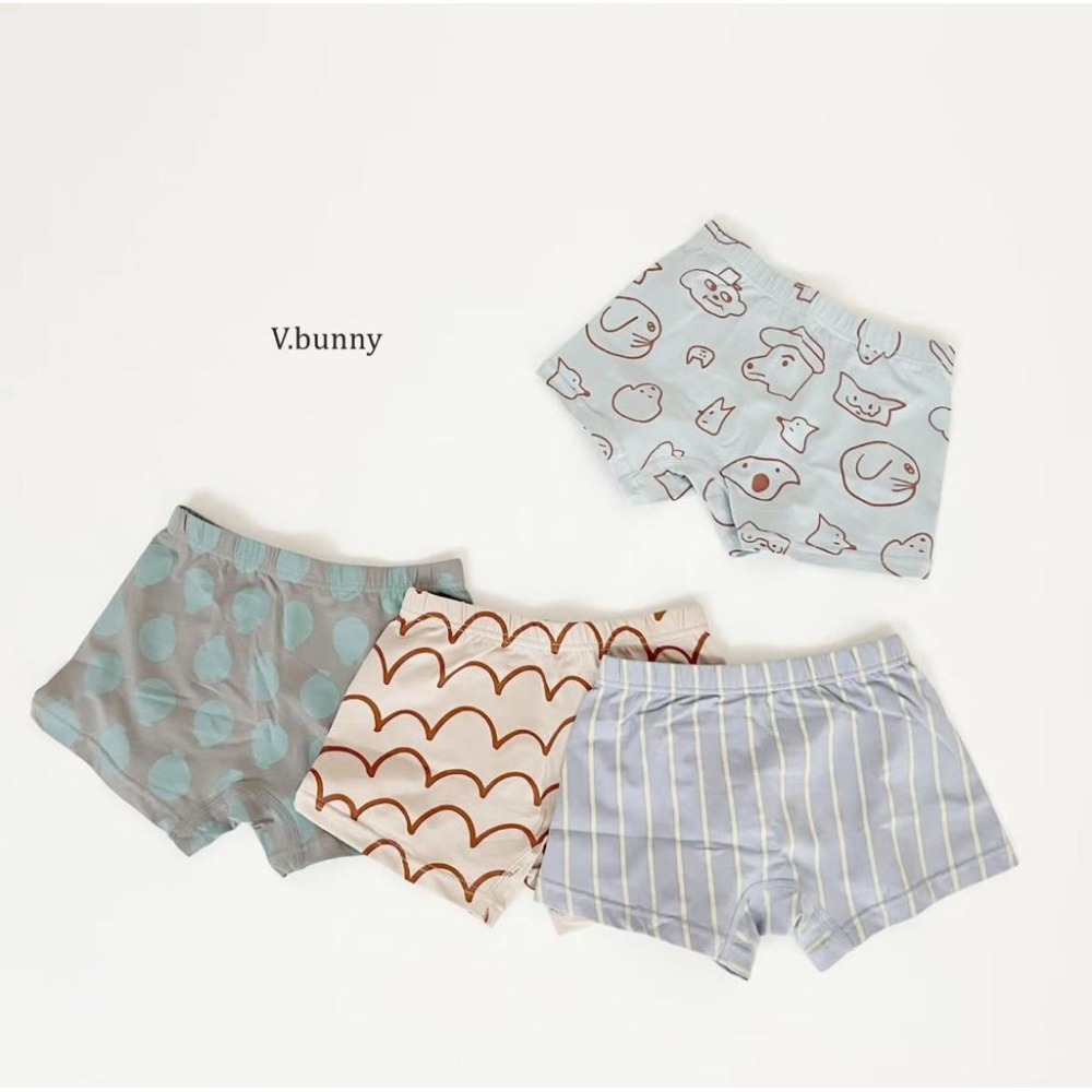 poisson_korea韓國品牌 v-bunny品牌2025家居四角褲 兒童四角內褲組-細節圖3