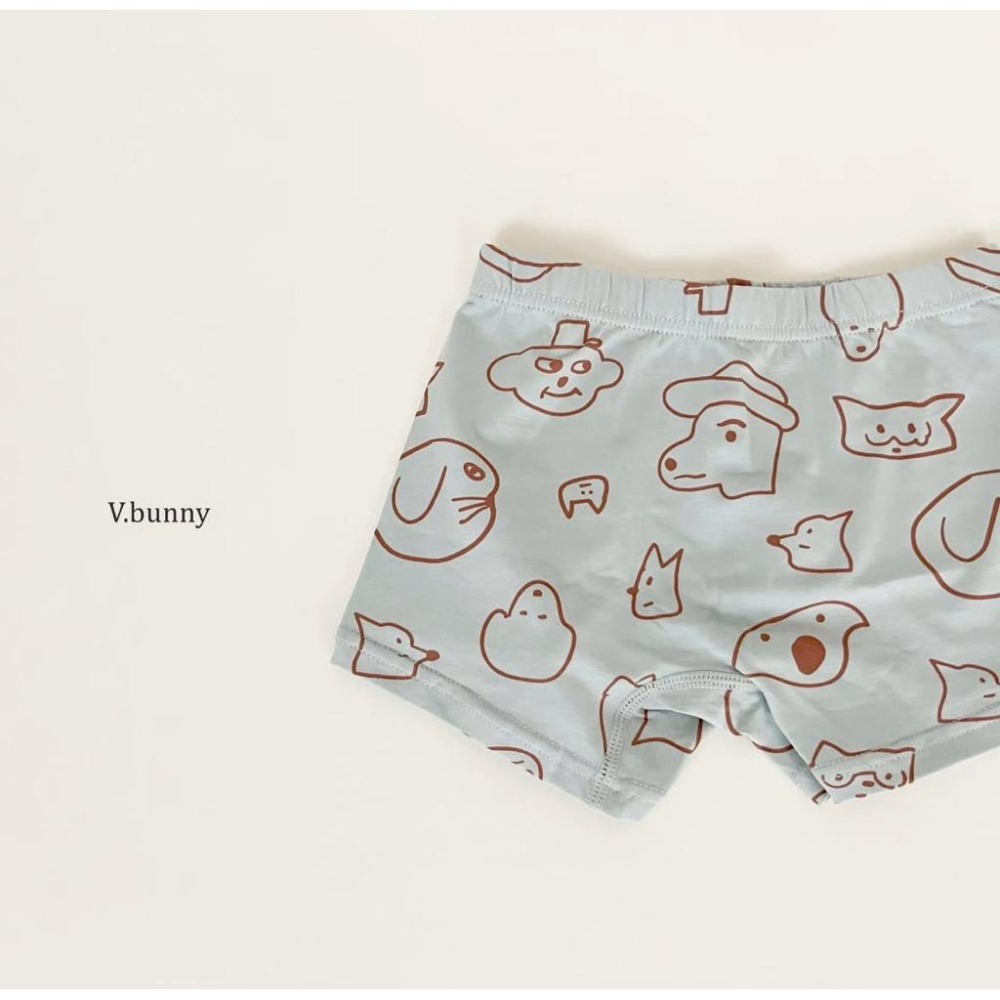 poisson_korea韓國品牌 v-bunny品牌2025家居四角褲 兒童四角內褲組-細節圖4