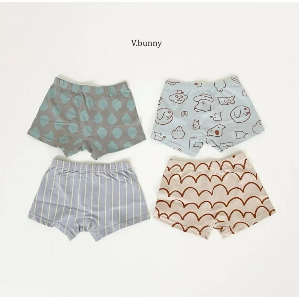 poisson_korea韓國品牌 v-bunny品牌2025家居四角褲 兒童四角內褲組-規格圖7
