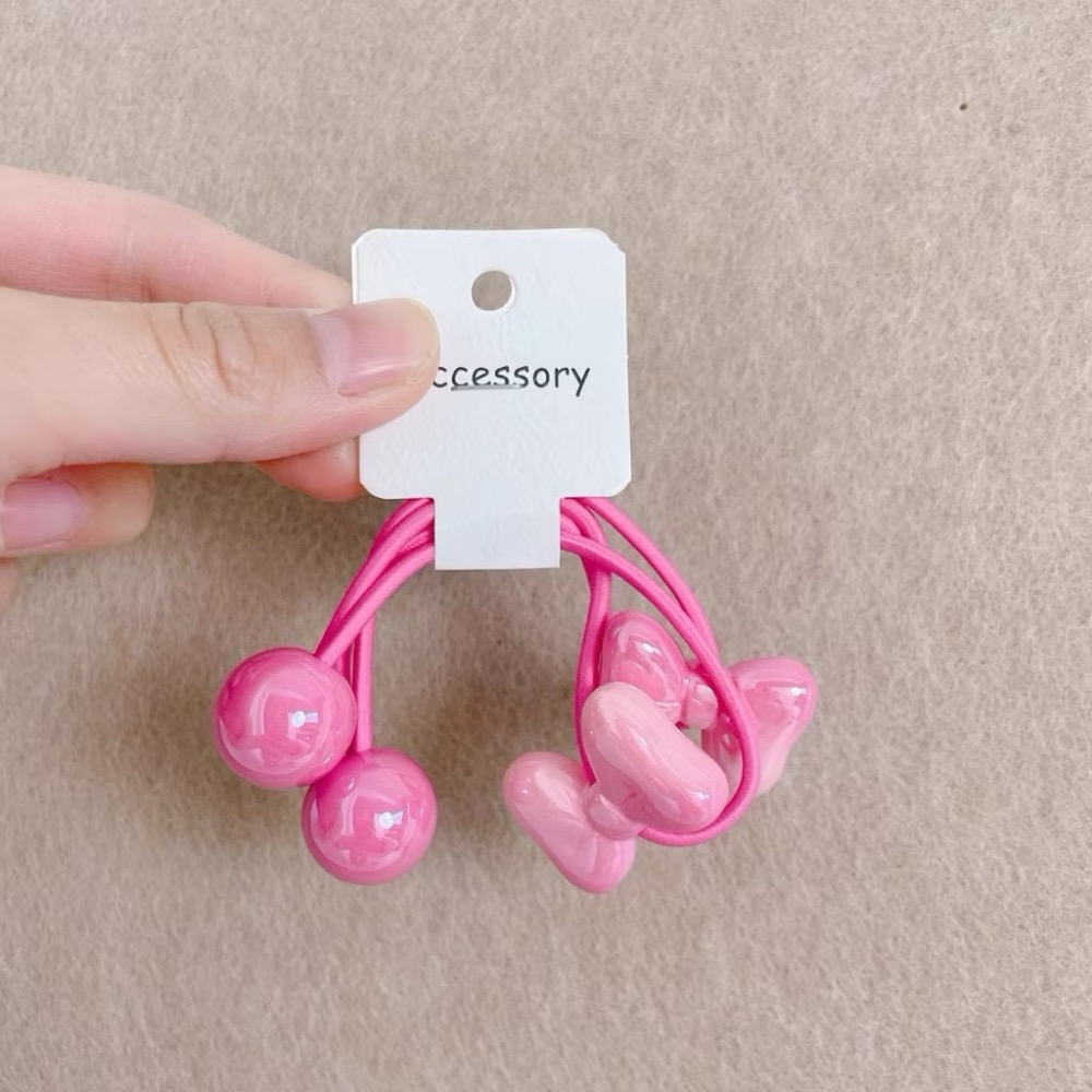 Poisson_korea韓國兒童髮飾 彩色漸層蝴蝶結高彈力髮束 女童髮飾-規格圖1