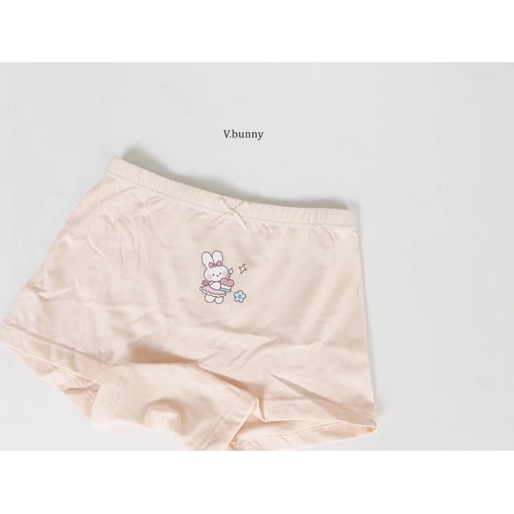 韓國兒童家居服 v-bunny品牌 純綿女童內褲5件組 女童四角褲-細節圖6