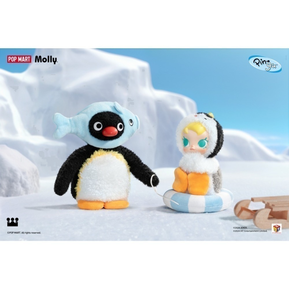 POP MART Baby Molly×Pingu快樂垂釣 搪膠毛絨系列 正版 盲盒 盒玩 泡泡殿盲盒小舖 ☀現貨☀-細節圖2