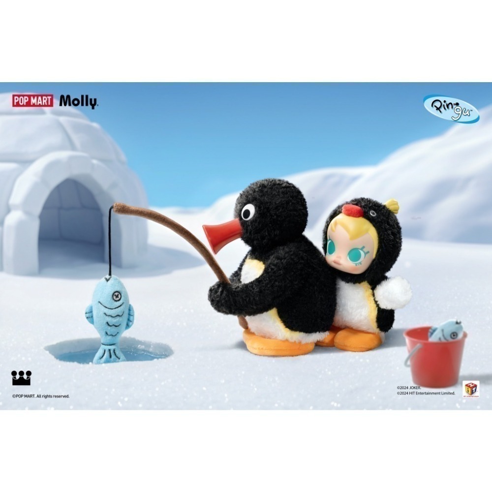 POP MART Baby Molly×Pingu快樂垂釣 搪膠毛絨系列 正版 盲盒 盒玩 泡泡殿盲盒小舖 ☀現貨☀-細節圖4