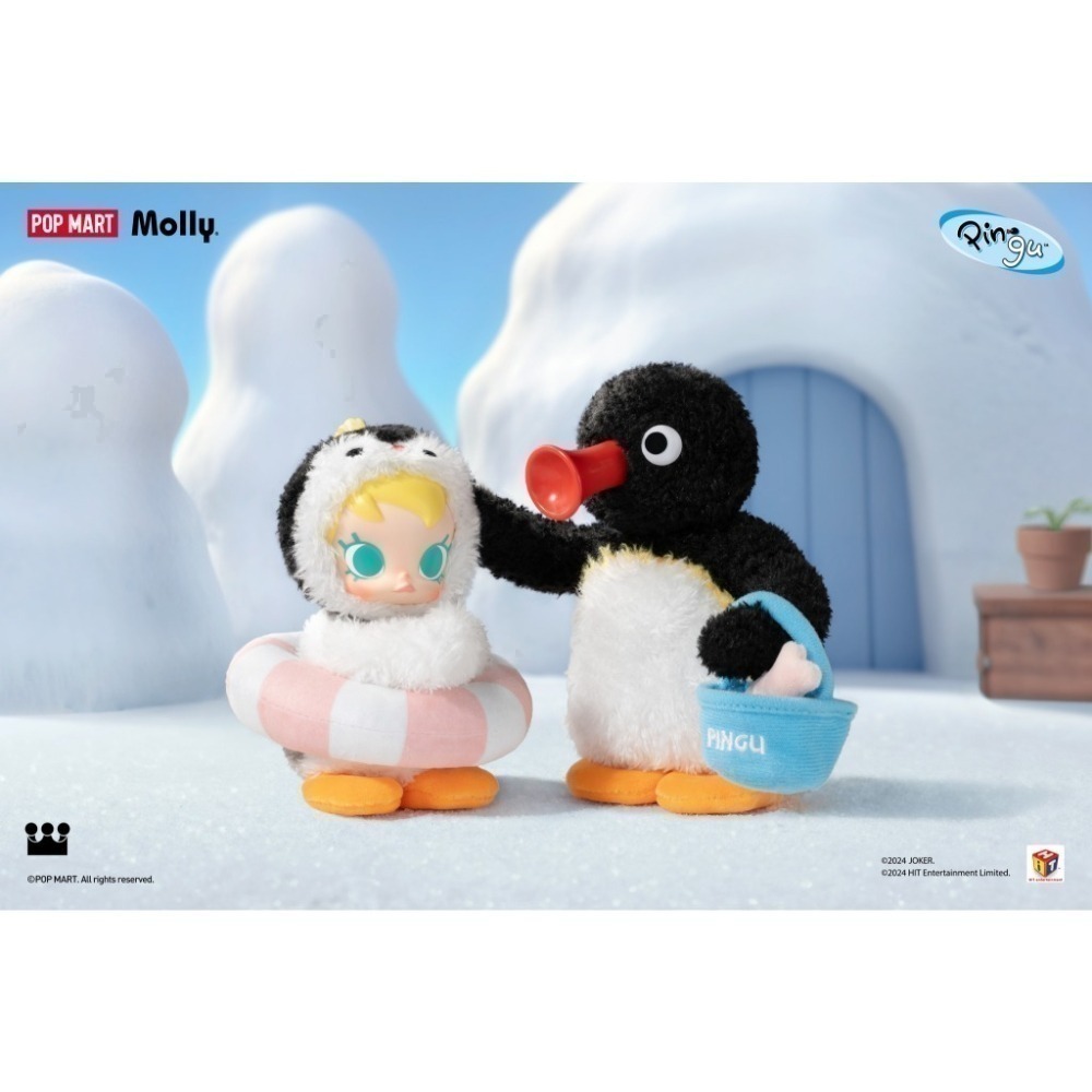 POP MART Baby Molly×Pingu快樂垂釣 搪膠毛絨系列 正版 盲盒 盒玩 泡泡殿盲盒小舖 ☀現貨☀-細節圖5