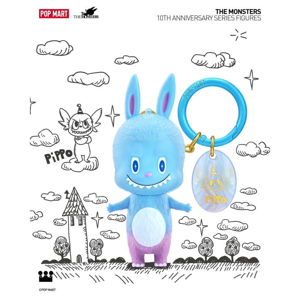 POP MART LABUBU十周年 鑰匙圈系列 正版 盲盒 盒玩 泡泡殿盲盒小舖 ☀現貨☀-細節圖3