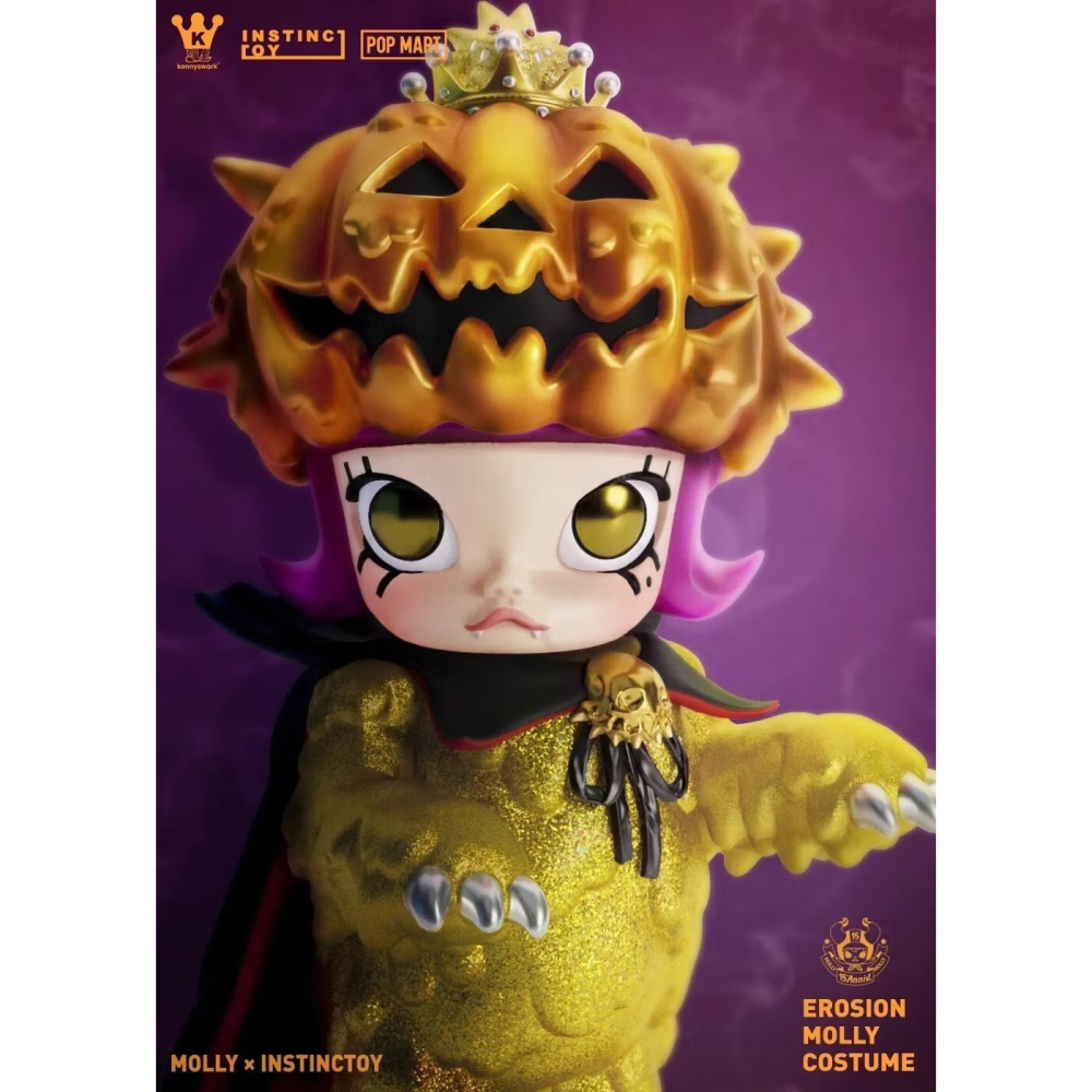 POP MART MOLLY X INSTINCTOY 娃娃裝侵蝕系列 正版 盲盒 盒玩 泡泡殿盲盒小舖 ☀現貨☀-細節圖3