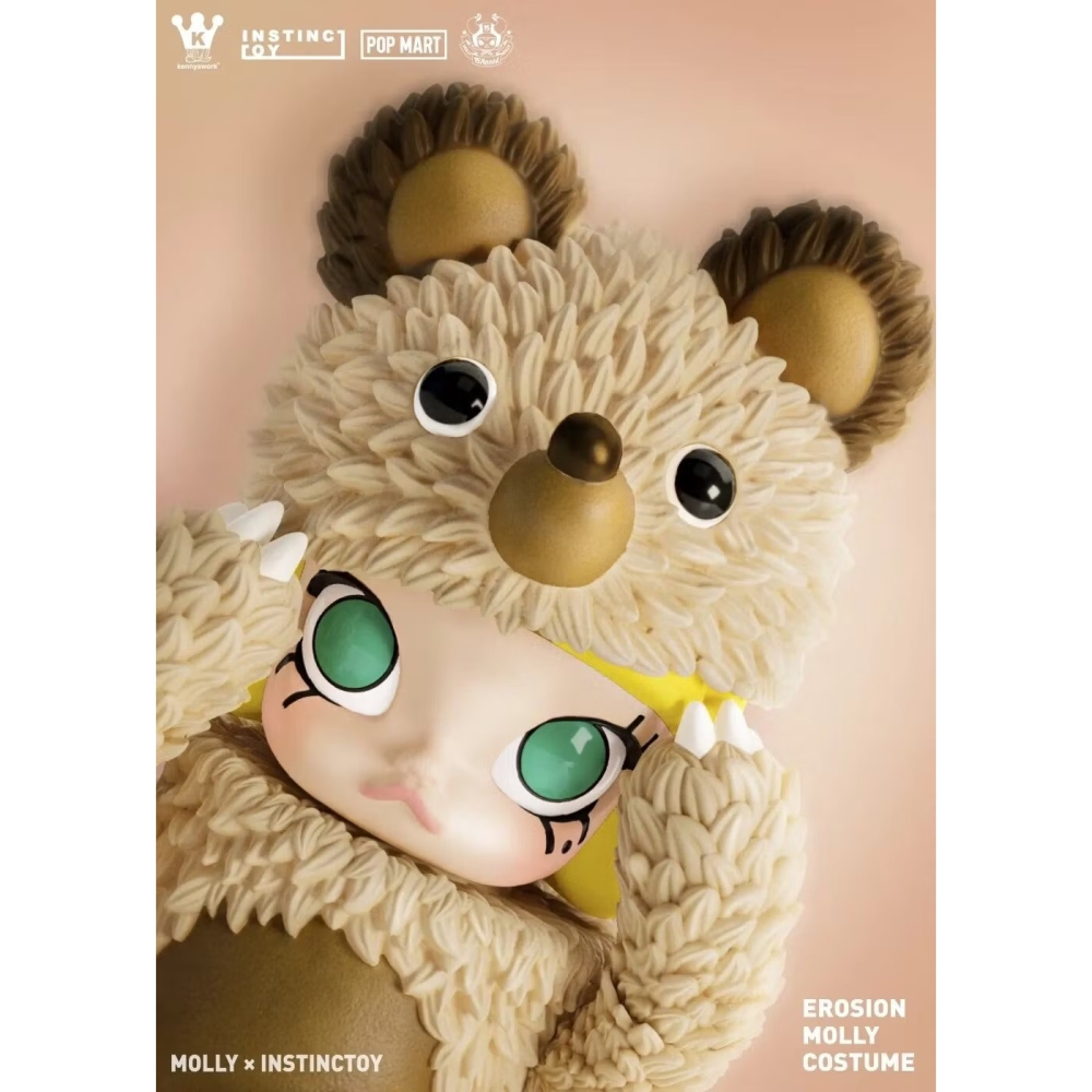 POP MART MOLLY X INSTINCTOY 娃娃裝侵蝕系列 正版 盲盒 盒玩 泡泡殿盲盒小舖 ☀現貨☀-細節圖4