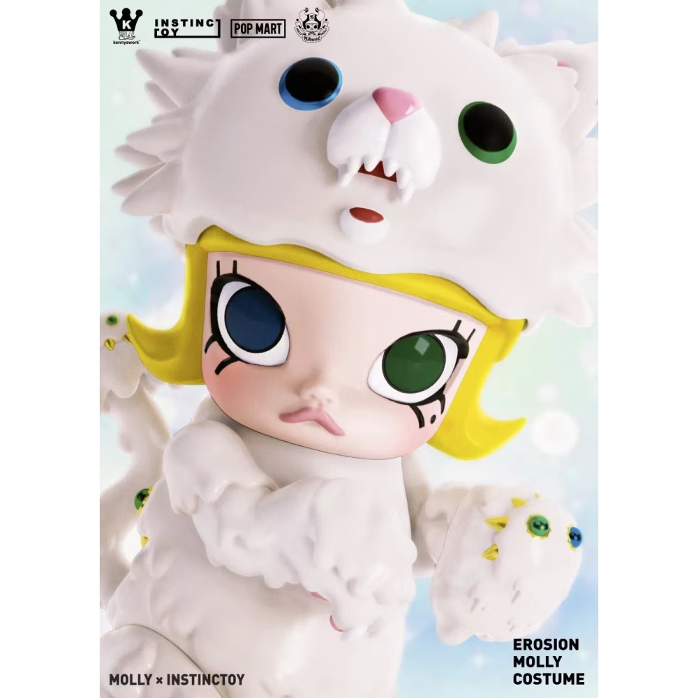 POP MART MOLLY X INSTINCTOY 娃娃裝侵蝕系列 正版 盲盒 盒玩 泡泡殿盲盒小舖 ☀現貨☀-細節圖5