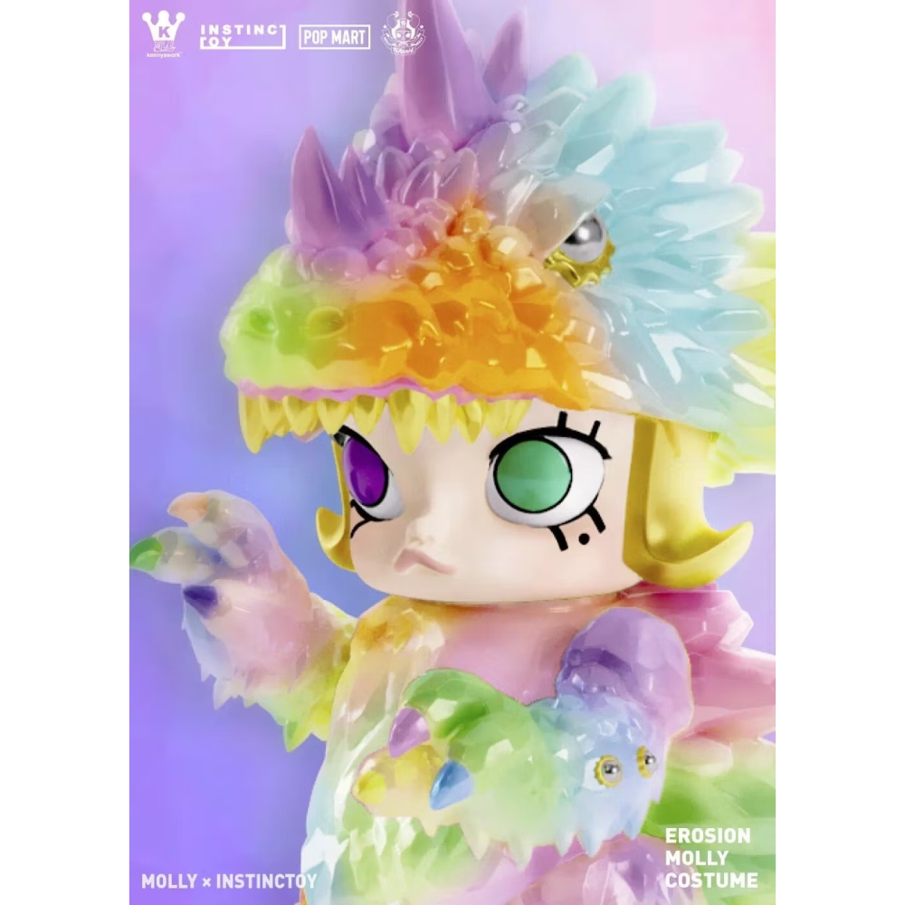 POP MART MOLLY X INSTINCTOY 娃娃裝侵蝕系列 正版 盲盒 盒玩 泡泡殿盲盒小舖 ☀現貨☀-細節圖6