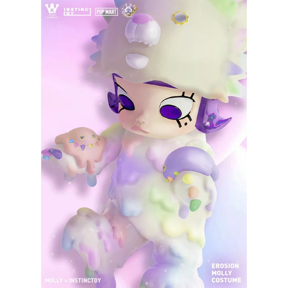 POP MART MOLLY X INSTINCTOY 娃娃裝侵蝕系列 正版 盲盒 盒玩 泡泡殿盲盒小舖 ☀現貨☀-細節圖7