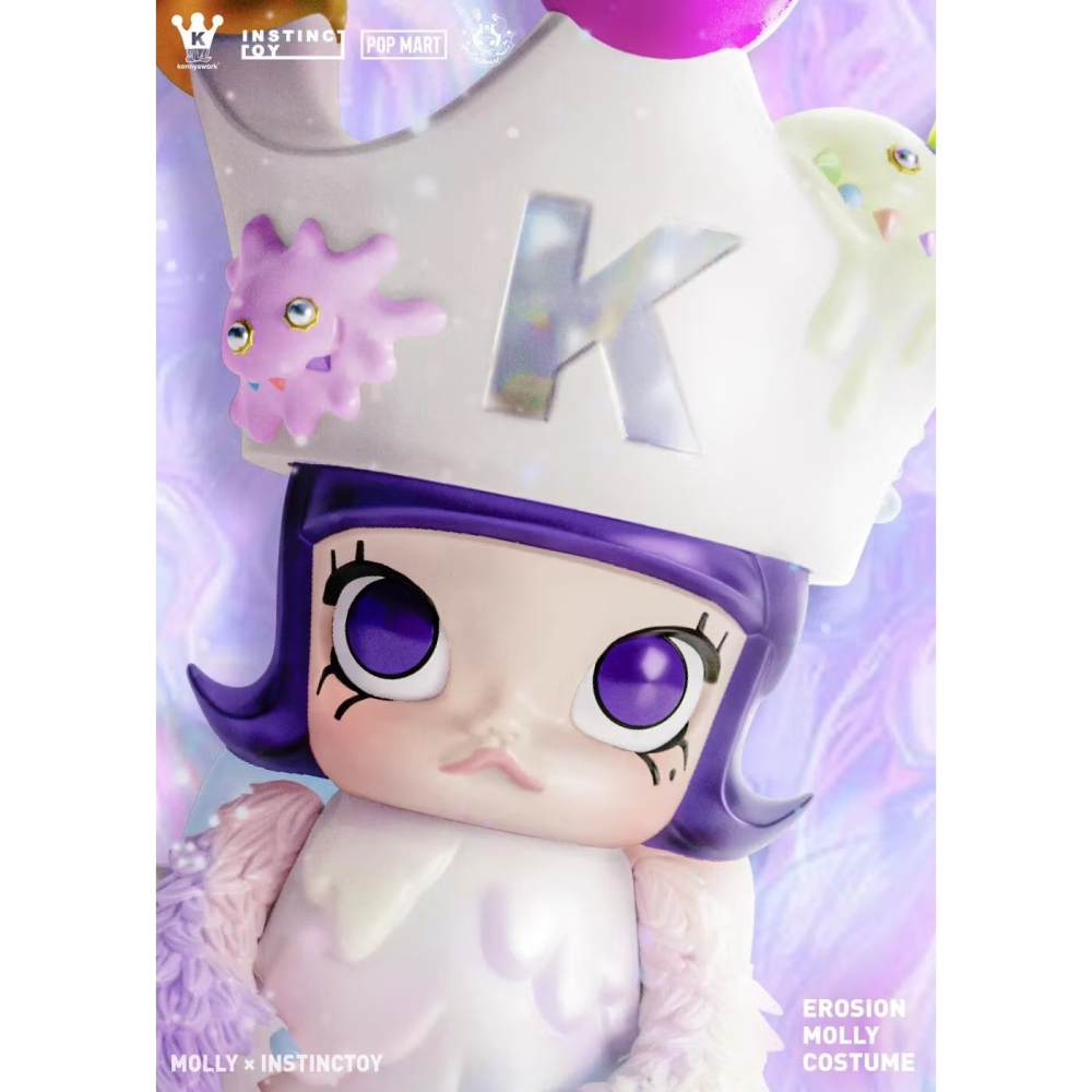 POP MART MOLLY X INSTINCTOY 娃娃裝侵蝕系列 正版 盲盒 盒玩 泡泡殿盲盒小舖 ☀現貨☀-細節圖8