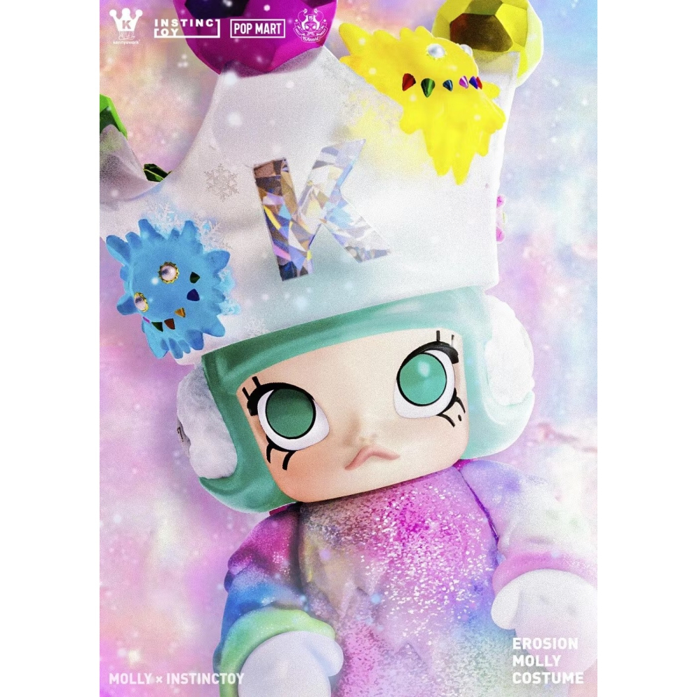 POP MART MOLLY X INSTINCTOY 娃娃裝侵蝕系列 正版 盲盒 盒玩 泡泡殿盲盒小舖 ☀現貨☀-細節圖9