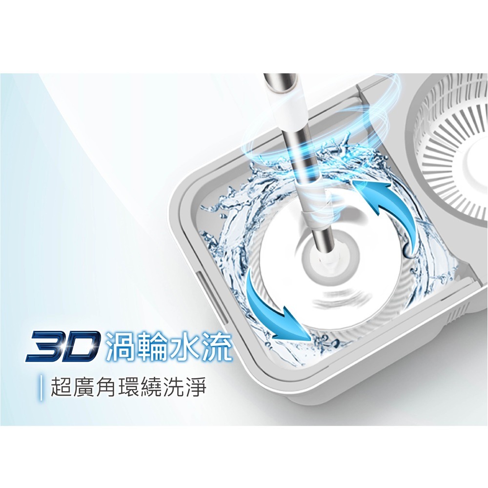 好神拖 2026神馬都好拖 省力雙渦輪拖把組 加贈1布(共1拖1桶2布)-細節圖4