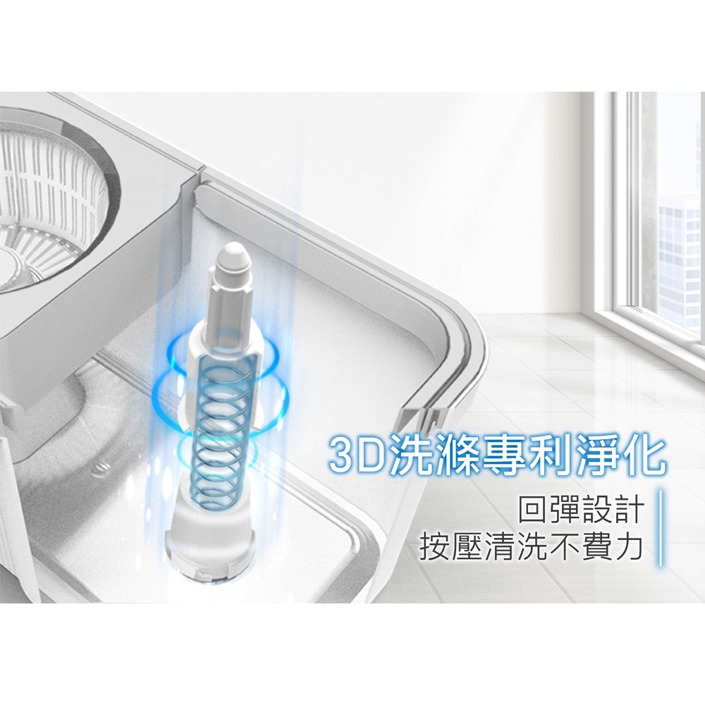 好神拖 2026神馬都好拖 省力雙渦輪拖把組 加贈1布(共1拖1桶2布)-細節圖5