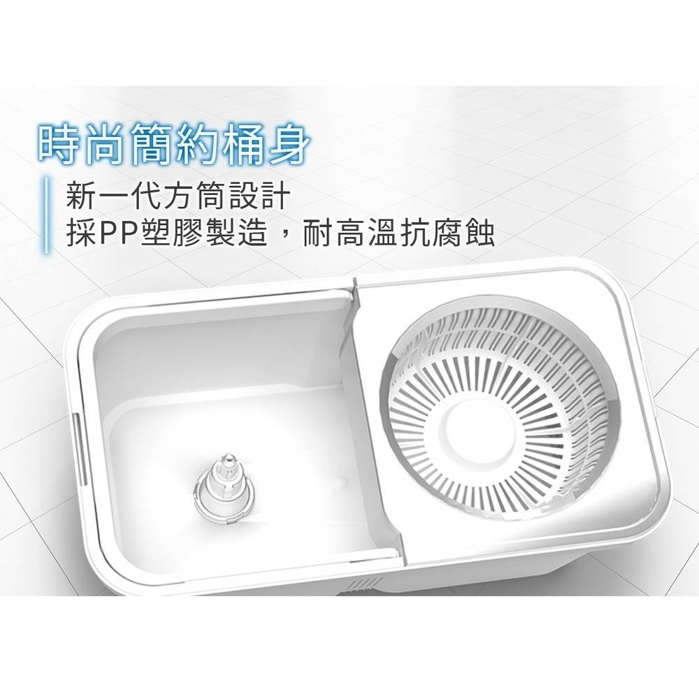 【現貨免運】好神拖 省力雙渦輪拖把組 (共1拖1桶1布)-細節圖3
