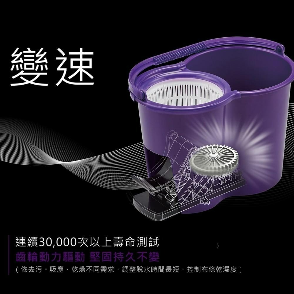 【現貨免運】好神拖 經典系列 輕巧腳踩旋轉拖把 組 (1桶1拖2布)-細節圖5