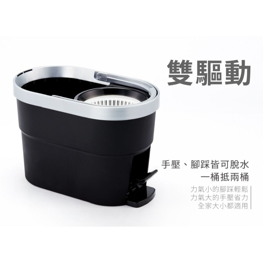 【現貨免運】好神拖 旗艦系列 智能三效旋轉拖把組 (1桶1拖2布)-細節圖4