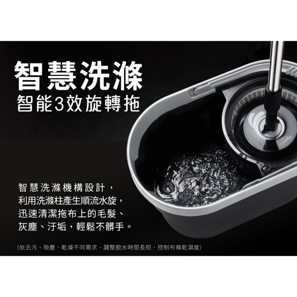 【現貨免運】好神拖 旗艦系列 智能三效旋轉拖把組 (1桶1拖2布)-細節圖5