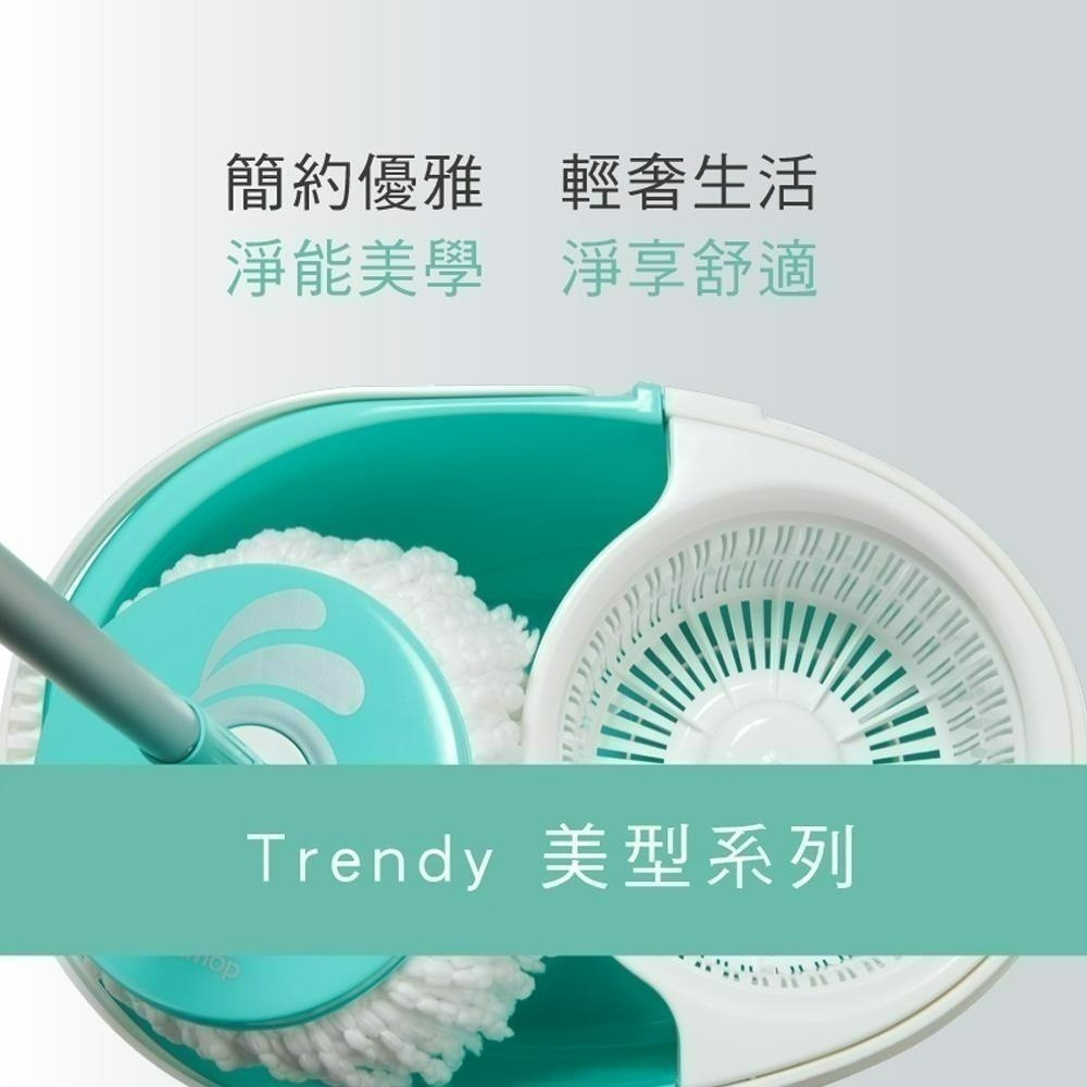 【現貨免運】好神拖 美型系列獨立籃旋轉拖把組 (1桶1拖2布)-細節圖2