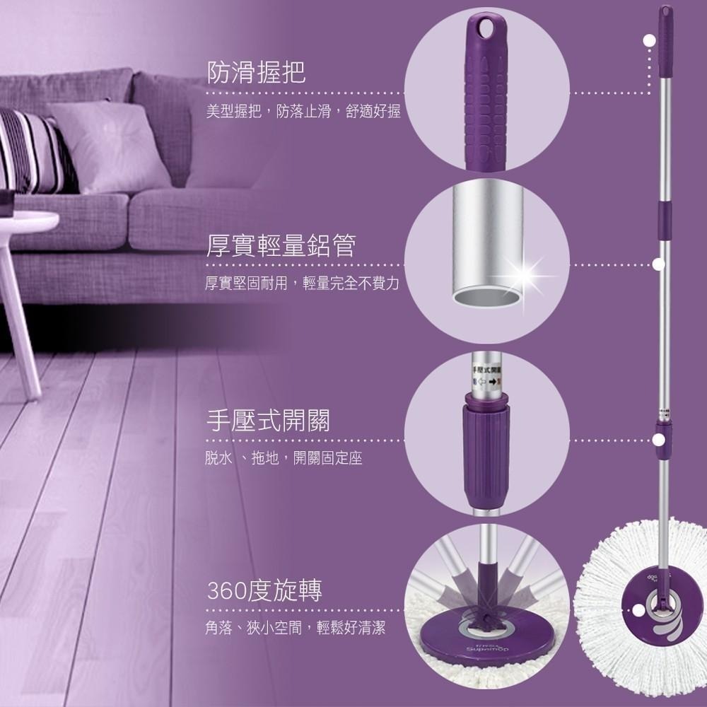 好神拖 經典手壓拖把架 + 布盤（極細緻 /超吸水 / 抗油汙 / 除毛塵 布盤）-細節圖6