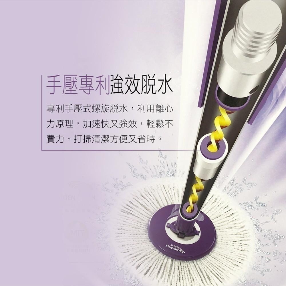 好神拖 經典手壓拖把架 + 布盤（極細緻 /超吸水 / 抗油汙 / 除毛塵 布盤）-細節圖7