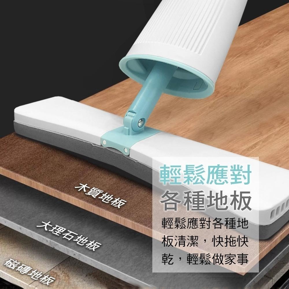 【現貨】家簡塵除 擠水時尚拖把 膠棉拖把 對摺式擠水-細節圖6