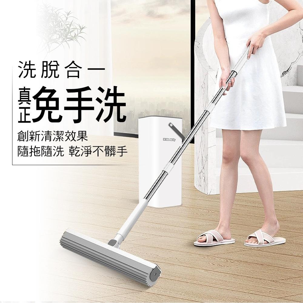 家簡塵除 雙淨拖膠棉拖把 組 (1拖1桶1替換頭)-細節圖3