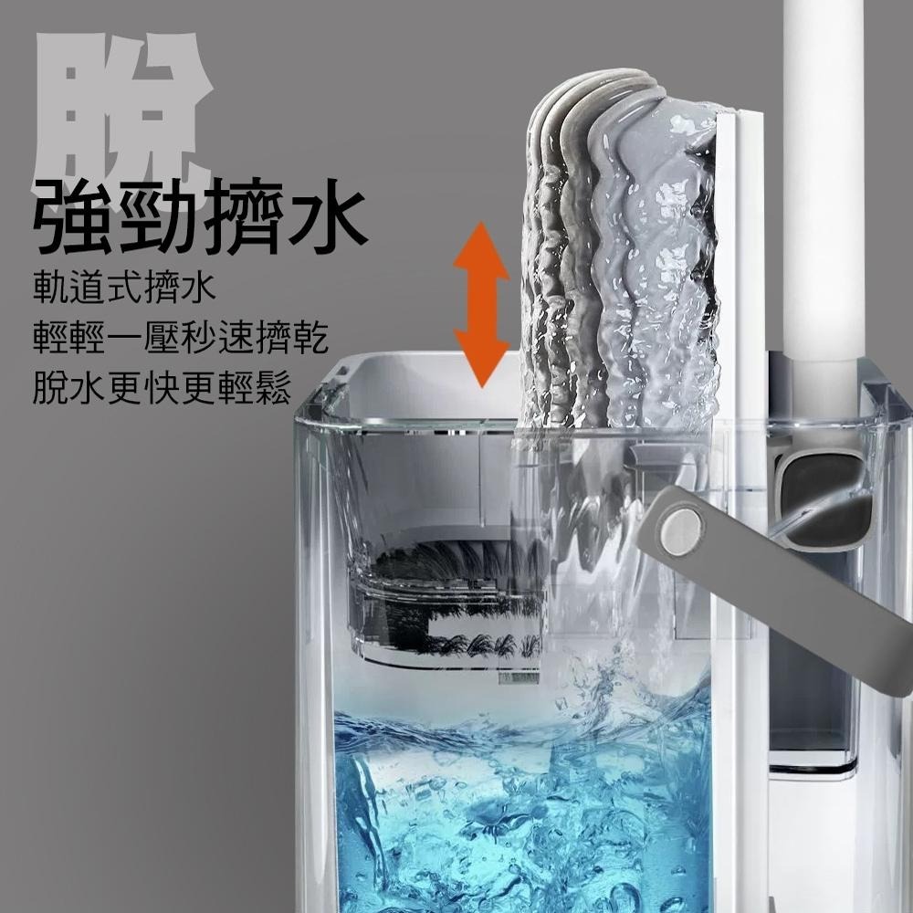 家簡塵除 雙淨拖膠棉拖把 組 (1拖1桶1替換頭)-細節圖8